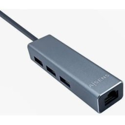 Conversor Aisens A109-0396 USB-C a RJ45 Ethernet Gigabit 10/100/1000 MBPS + HUB 3xUSB-A 3.0