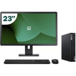 Pack Lenovo M80q Tiny i7 10700 8GB SSD 256GB + LCD 23" + Tecl y Ratón Inalámbrico + WiFi