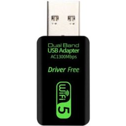 Adaptador WiFi USB AC 1300Mbps Dual Band 5GHz 802.11ac