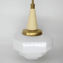 Lámpara Scala Beige Opal Blanca Brillo