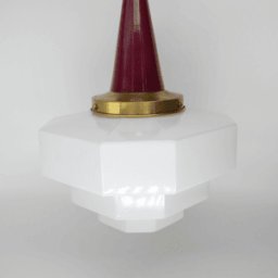Lámpara Scala Granate Opal Blanca Brillo