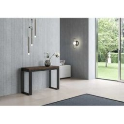 ITAMOBY Mesa tipo libro 120x45/90 cm Tecno Double Nogal estructura Antracita