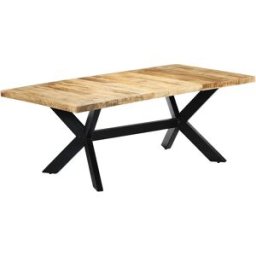 vidaxl Mesa de comedor de madera maciza de mango 200x100x75 cm