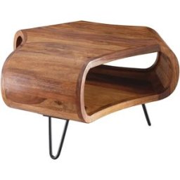Mesa de centro WL5.603 Sheesham 60x60x35 cm Estante de