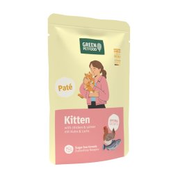 Green Petfood Paté Kitten 8 x 85 g - Pollo y salmón