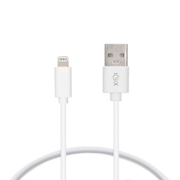 Ksix Cable USB-A/Lightning para iPhone 1m Blanco