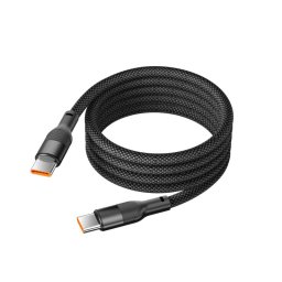 Ksix Cable De Carga Y Datos, 1m, Usb-c A Usb-c, Carga Ultrarrápida 60w, Sistema Magnético, Trenzado Resistente, Negro