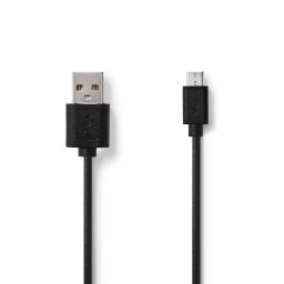 Cable USB Nedis CCGP60500BK50 5 m USB 2.0 Tipo A a Micro-USB B negro