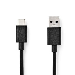 Cable USB Nedis CCGL61600BK10 USB A a USB C 1 m 5 Gbit/s Negro