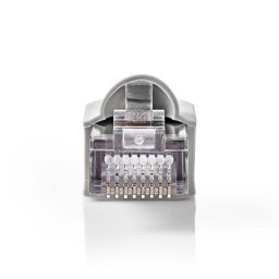 Conector RJ45 Nedis CCGB89350GY Macho Cat5 UTP Gris Transparente Pack 10