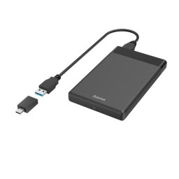Caja PC HAMA 00200760 2,5" Plástico Negro USB Type-A y USB Type-C
