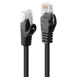 Cable de red Lindy Cat6 3 m U/UTP Negro RJ-45 a RJ-45