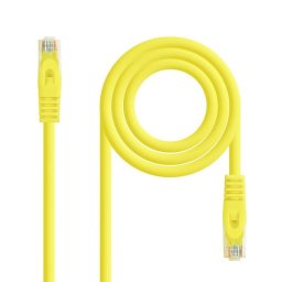 Cable de red latiguillo RJ45 LSZH Cat.6A UTP AWG24 Amarillo 0.5m Nanocable
