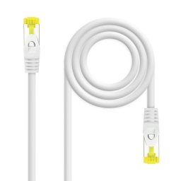 Cable de red latiguillo RJ45 Cat6A SFTP 1 m Blanco Nanocable