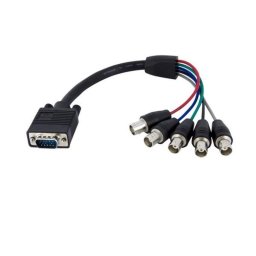 Cable Adaptador VGA HD15 a 5 BNC RGBHV StarTech.com 30 cm Macho a Hembra