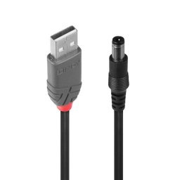 Cable USB Lindy 1,5 m USB 2.0 A a DC Negro