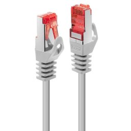 Cable de red Lindy S/FTP Cat6 0,3 m gris chapado en oro