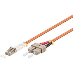 Cable de fibra óptica multimodo WP 10 m LC-SC OM1 naranja