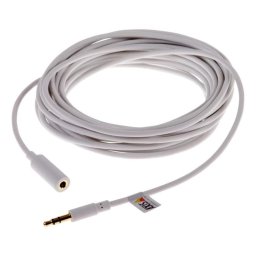 Cable de Audio Axis 01589-001 3,5mm Macho a Hembra 5 m Blanco
