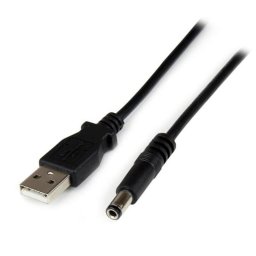 Cable Adaptador USB A Macho a Conector Coaxial Barrel 5,5mm 5V DC 1m StarTech.com