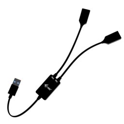 Hub I-Tec 2 puertos USB-A 5 Gbps USB 3.2 Gen 1 Cable 0,1 m Negro