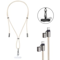 Collar USB-C a USB-C Intenso Handykette 1,65 m Beige Carga Rápida 60W