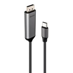 Cable Adaptador USB-C a DisplayPort 1.4 Lindy 1 m Gris