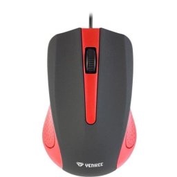 Ratón Yenkee YMS 1015RD Cable USB 1000 DPI Negro/Rojo 3 Botones Ergonomía