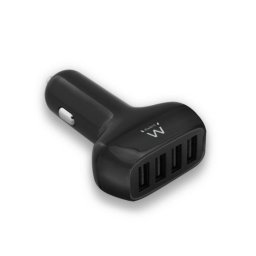 Cargador de Coche Ewent EW1354 4 Puertos USB 9,6 A Negro