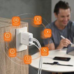 Cargador USB-C GaN 70W 4 puertos j5create