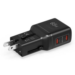 Cargador Celly MULTIPLUGSL65W Interior 65W 2 Puertos USB-C Power Delivery Negro
