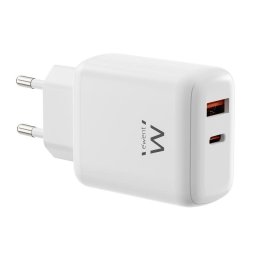 Cargador Ewent EW1329 45W USB-C PD y USB-A QC 3.0 GaN