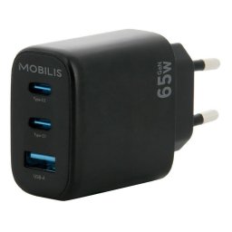 Cargador de Coche Mobilis Universal 45W 2 Puertos USB-C y USB-A Negro