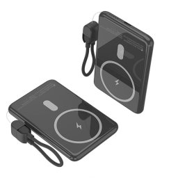 Power Bank Inalámbrico Leotec 5000mAh 20W Negro