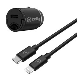 Cargador de Coche Celly CCMINILIGHT 20W Ultra-Compacto USB-C a Lightning