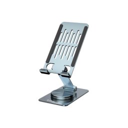 Soporte Móvil Conceptronic THANA08G Plegable Giratorio 360° Ajustable Altura Plata