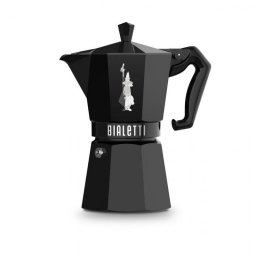 Cafetera Italiana Bialetti Moka Exclusive Negra 6 Tazas Inducción