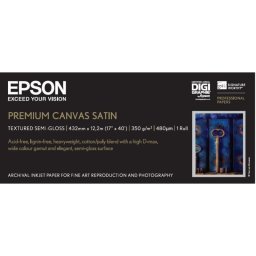 Papel Fotográfico Epson Premium Canvas Satin 17" x 12.2m 350g/m²