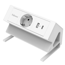 Regleta Fellowes 100137173 1 Toma USB-A USB-C Cable 2 m Interior Blanco