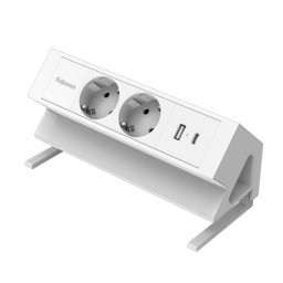 Regleta Fellowes 100137183 2 Tomas USB-A USB-C Cable 2 m Blanco