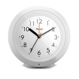 Reloj Despertador Analógico Mebus 25629 Blanco 12h con Alarma y Función Snooze