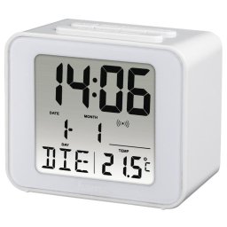 Despertador Digital Hama Cube Blanco con Reloj Radiocontrolado