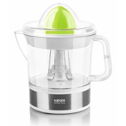 Exprimidor de cítricos eléctrico HAEGER Perfect Juice 0,7 L Blanco Transparente Plata Verde