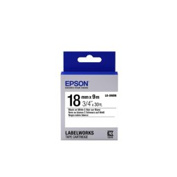 Cinta para impresoras de etiquetas Epson LK-5WBN 18 mm 9 m Negro sobre blanco