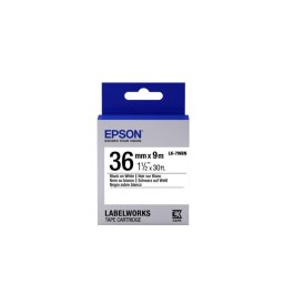 Cinta para impresoras de etiquetas Epson LK-7WBN 36mm 9m negro sobre blanco