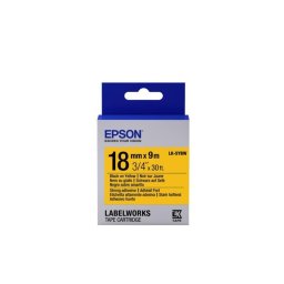Cinta adhesiva resistente Epson LK-5YBW 18mm amarilla 9m