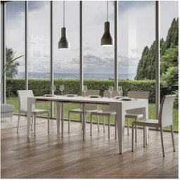 ITAMOBY Consola extensible 90x42/302 cm Isotta fresno blanco