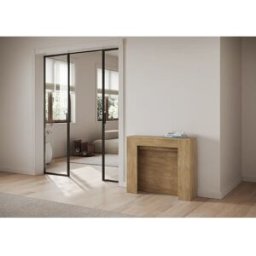 ITAMOBY Consola extensible 90x25/211 cm Kiba roble natural extensiones internas