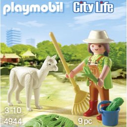 Figura de juguete Playmobil Alpaca con cuidadora 04944 3 años multicolor