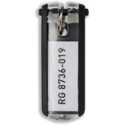 Llavero Durable Key Clip Negro 25 mm 68 mm 6 piezas